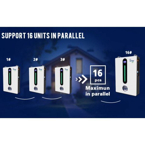 HTE 48V (51.2V) 200Ah HTE-W51200 (LiFePo4, BMS, Bluetooth)