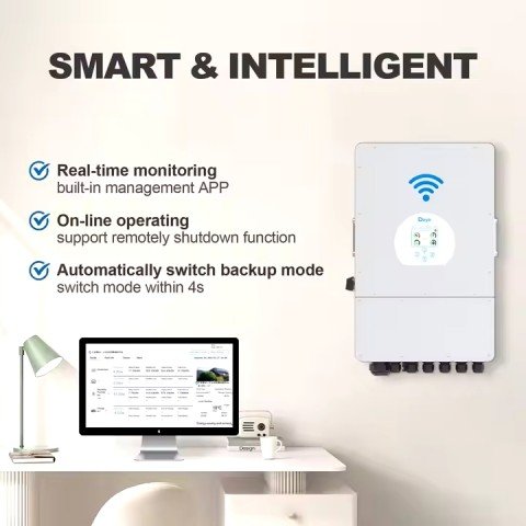 Deye SUN-6K-SG03LP1-EU, LV (6kW, 48V, 1Ph, 2-MPPT) Wi-Fi