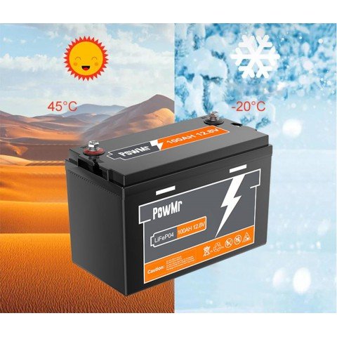 PowMr LiFePo4 12V 100Ah BMS POW-100AH-12.8V
