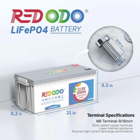 Redodo LiFePo4 12V 200Ah BMS (100A)