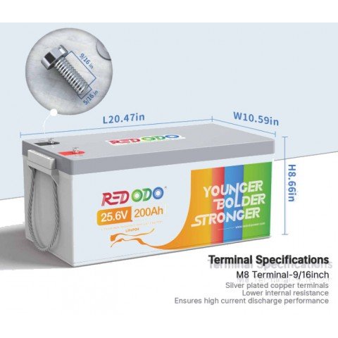 Redodo 24V 200A (LiFePo4, BMS 200А)