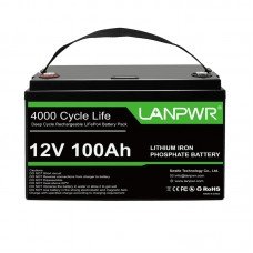 LANPWR 12V 100Ah (LiFePo4, BMS)
