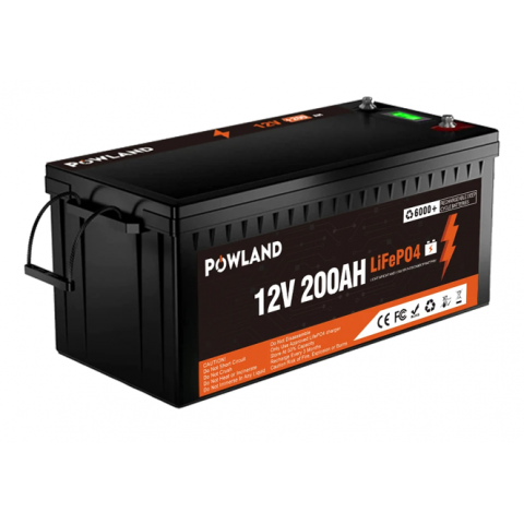 Powland LiFePo4 12V 200Ah BMS IBattery-PL-12V-200AH