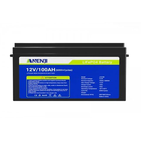 Anenji 12V 100Ah ANJ-12V-100AH-H (LiFePo4, BMS 100A)