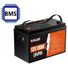 Powland 12V 100Ah IBattery-PL-12V-100AH (LiFePo4, BMS)