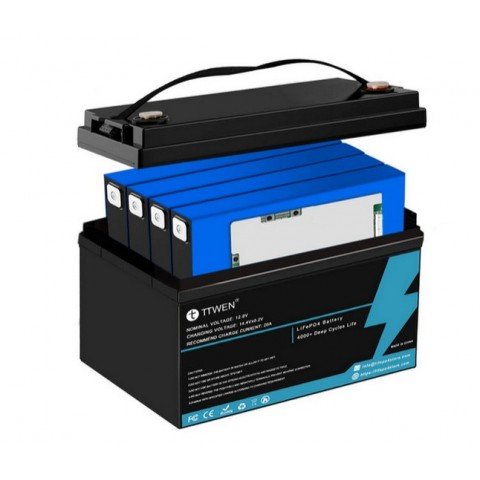 TTWEN 12V 100Ah (LiFePo4, BMS, Bluetooth)