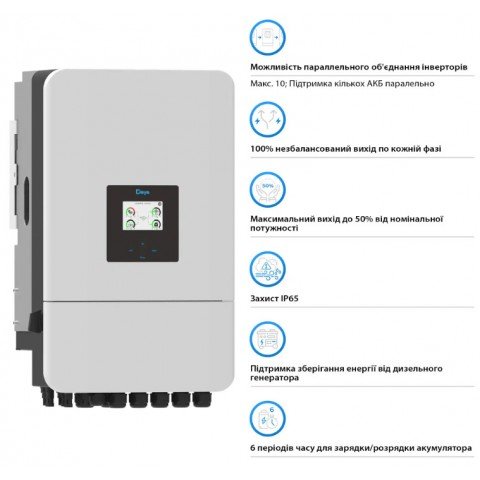 Deye SUN-15K-SG05LP3-EU-SM2, LV (15kW, 48V, 3Ph, 2-MPPT) Wi-Fi