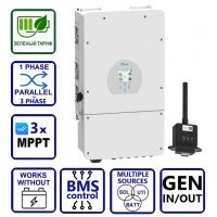 Deye SUN-10K-SG02LP1-EU-AM3, LV (10kW, 48V, 1ph, 3-MPPT) Wi-Fi