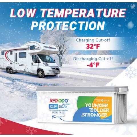Redodo LiFePo4 12V 280Ah Low-Temp BMS (200A)